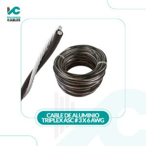 CABLE DE ALUMINIO TRIPLEX ASC # 3 X 6 AWG LIBERTYCABLES